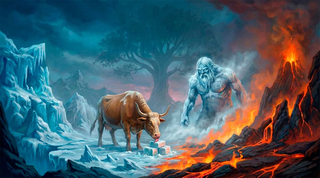 Creación en la mitología nórdica: hielo, fuego y caos Inicio mitología nórdica